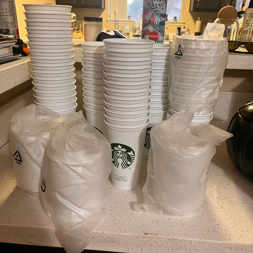 Starbucks white hot cup